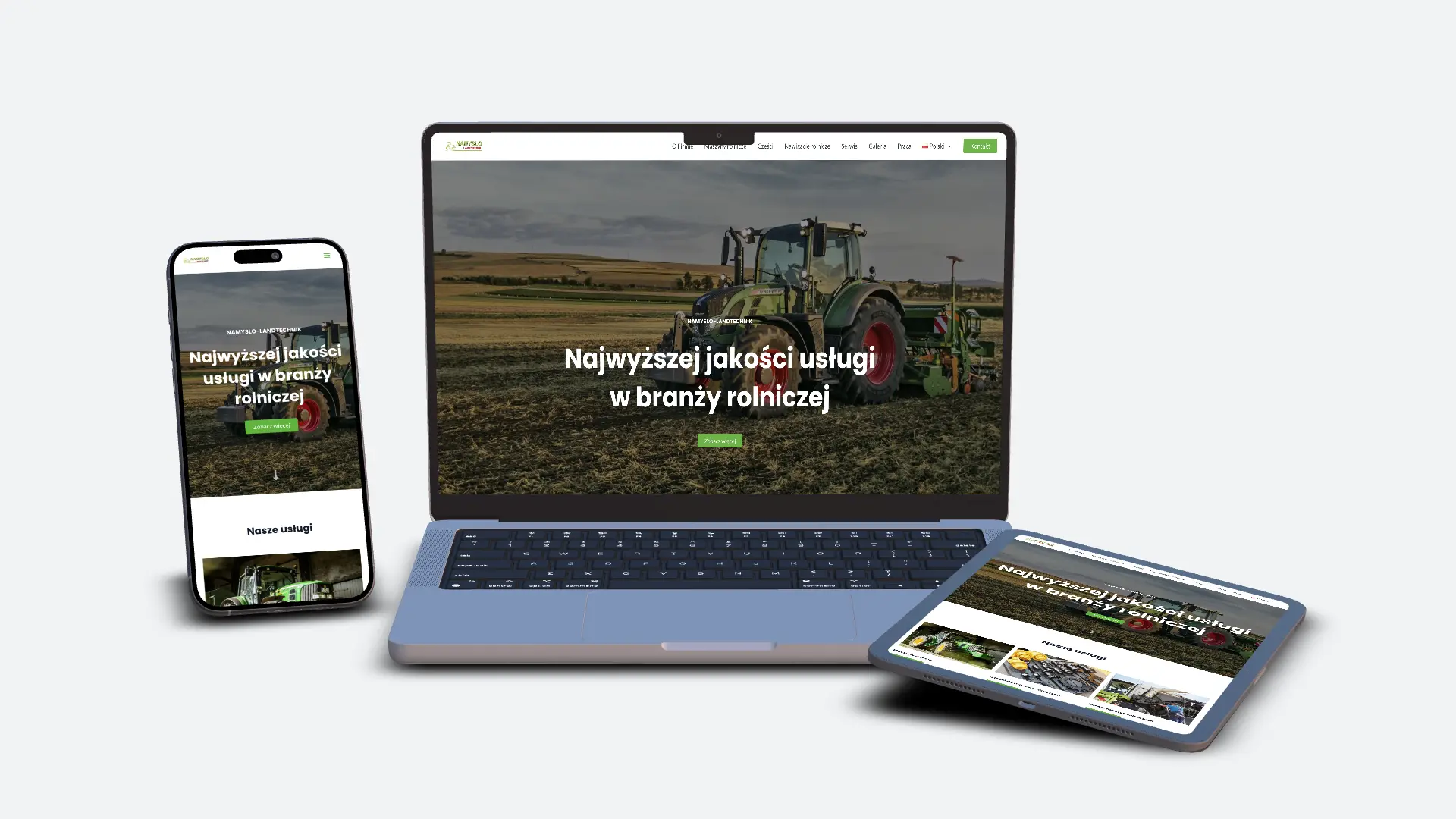 Strona internetowa dla dealera maszyn rolniczych na Śląsku